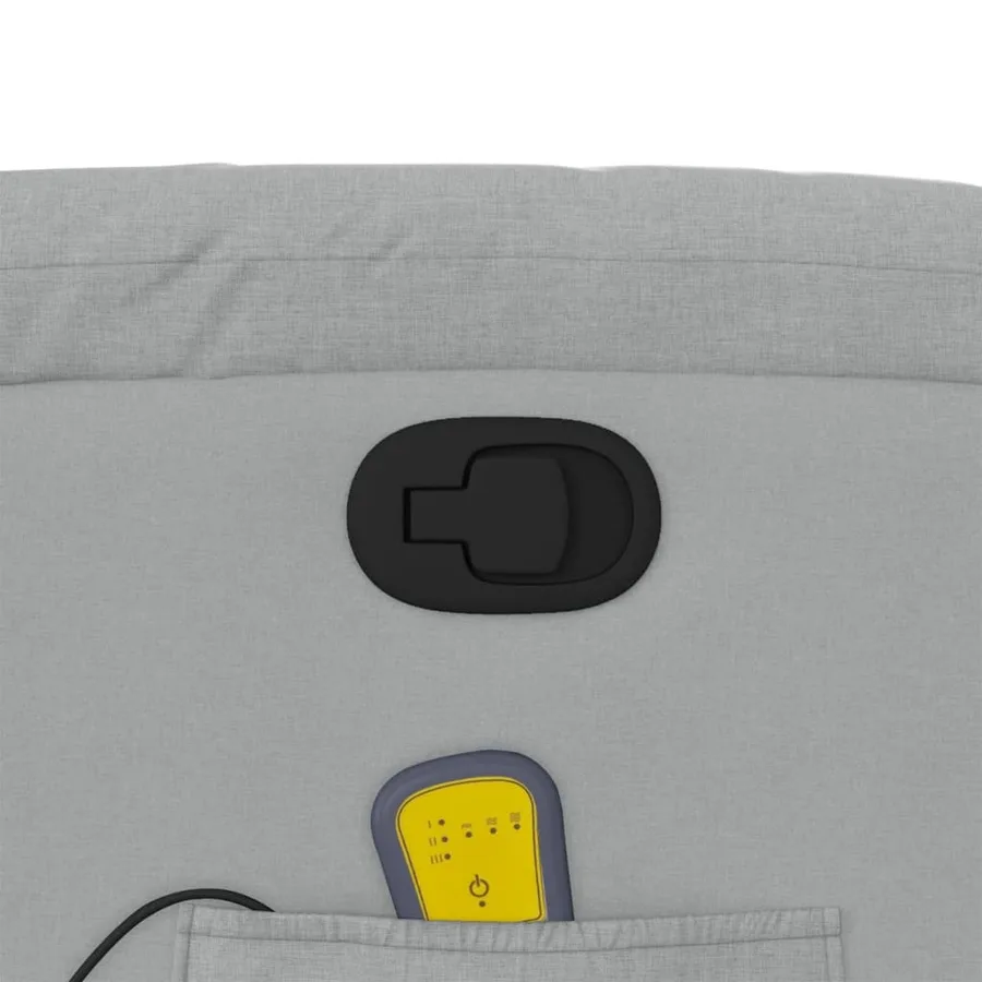 Fauteuil de massage inclinable gris clair tissu - 10