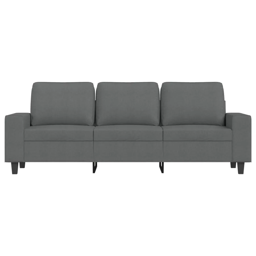 Canapé à 3 places Gris foncé 180 cm Tissu - 3