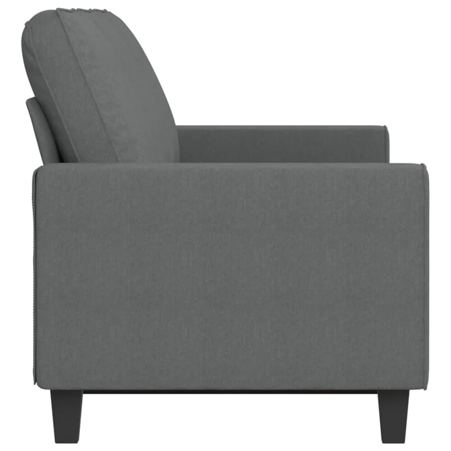 Canapé à 3 places Gris foncé 180 cm Tissu - 4