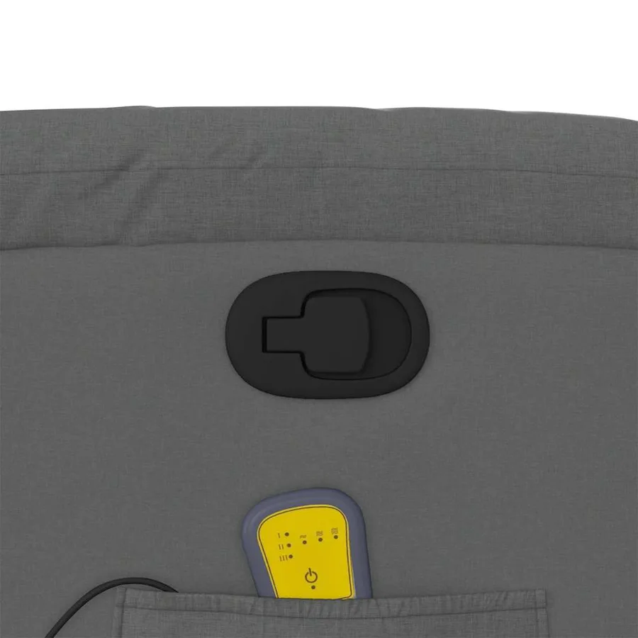 Fauteuil de massage inclinable Gris foncé Tissu - 11