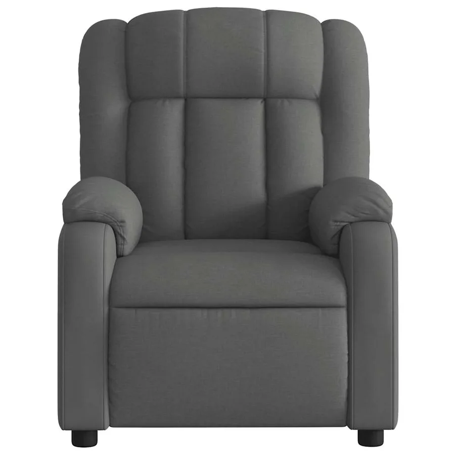 Fauteuil de massage inclinable Gris foncé Tissu - 8