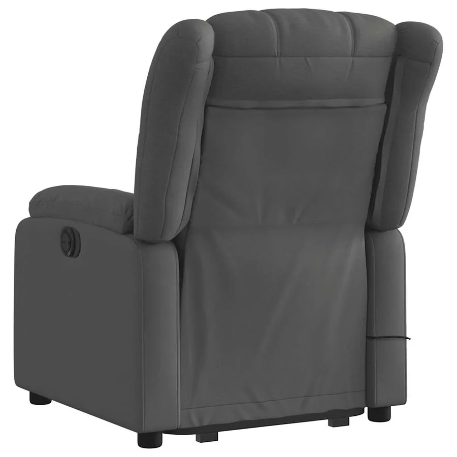 Fauteuil de massage inclinable Gris foncé Tissu - 5