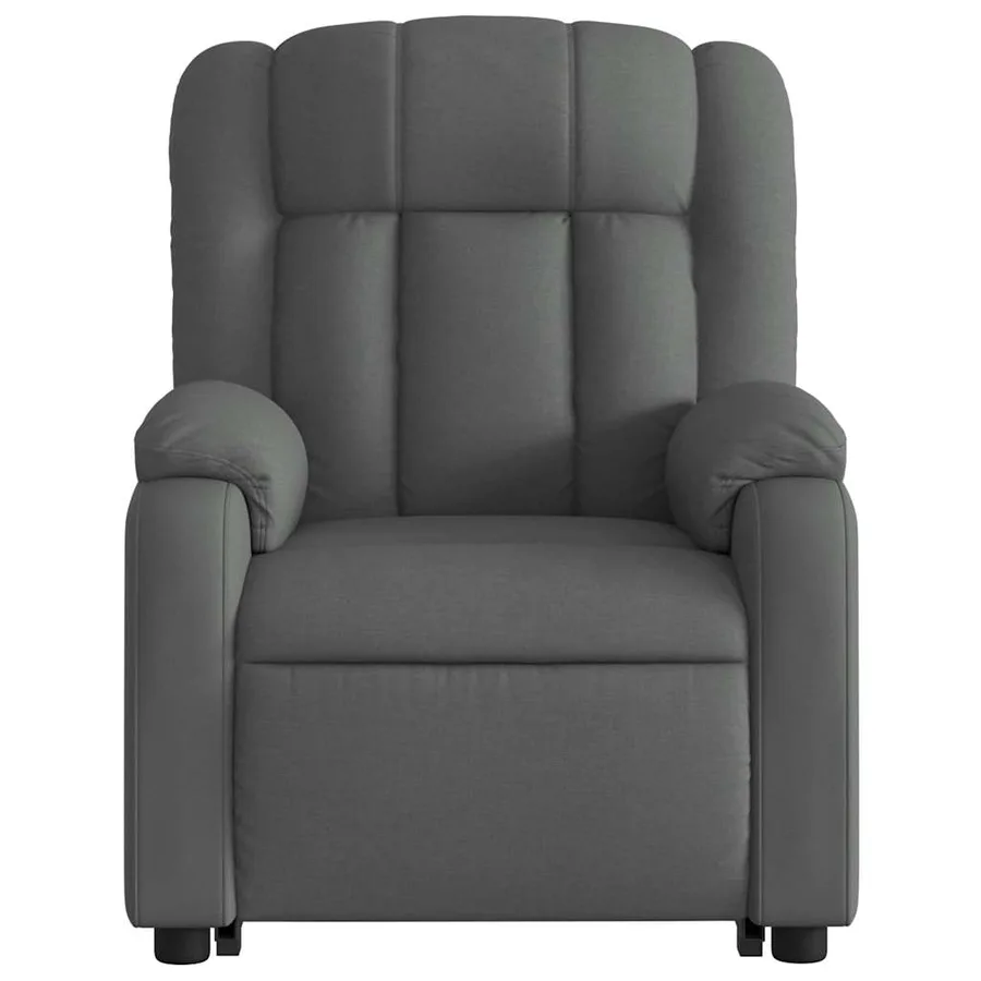 Fauteuil de massage inclinable Gris foncé Tissu - 9