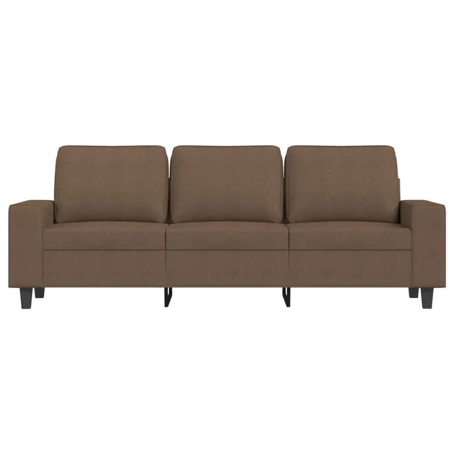 Canapé à 3 places Marron 180 cm Tissu - 3