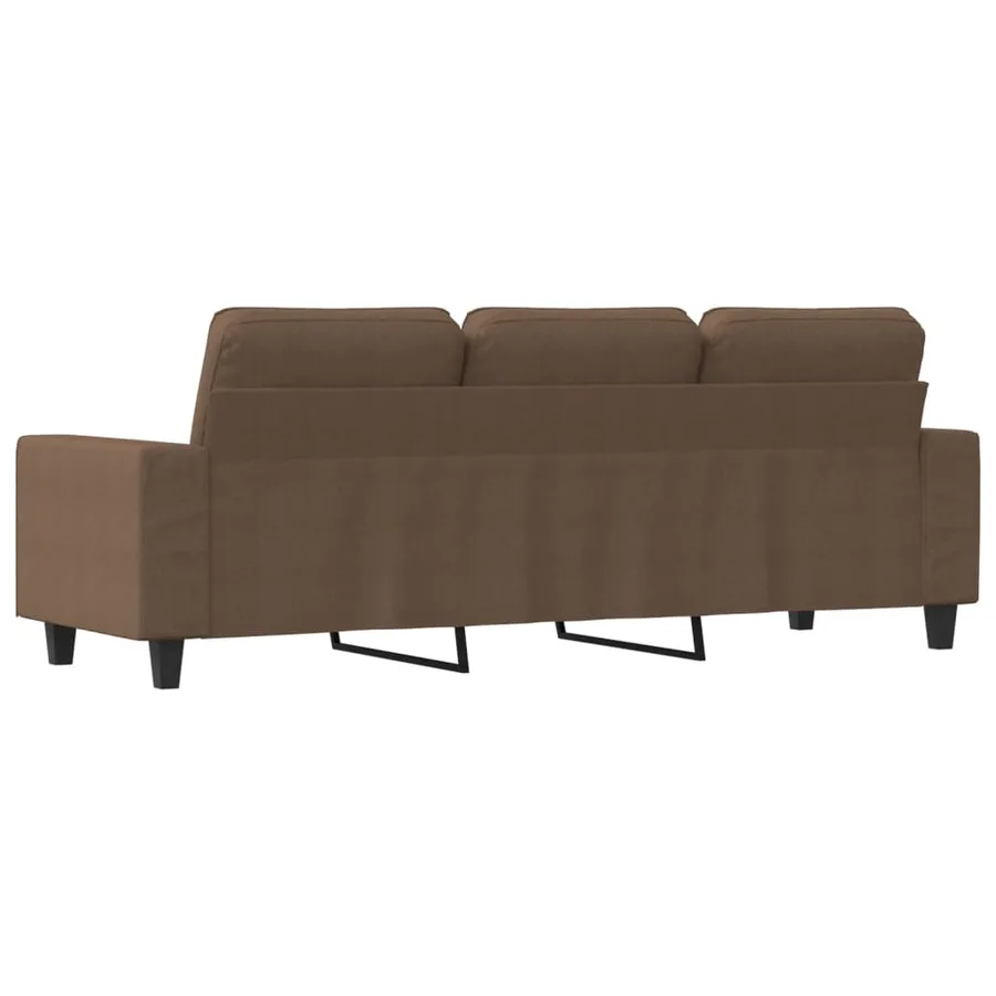 Canapé à 3 places Marron 180 cm Tissu - 5