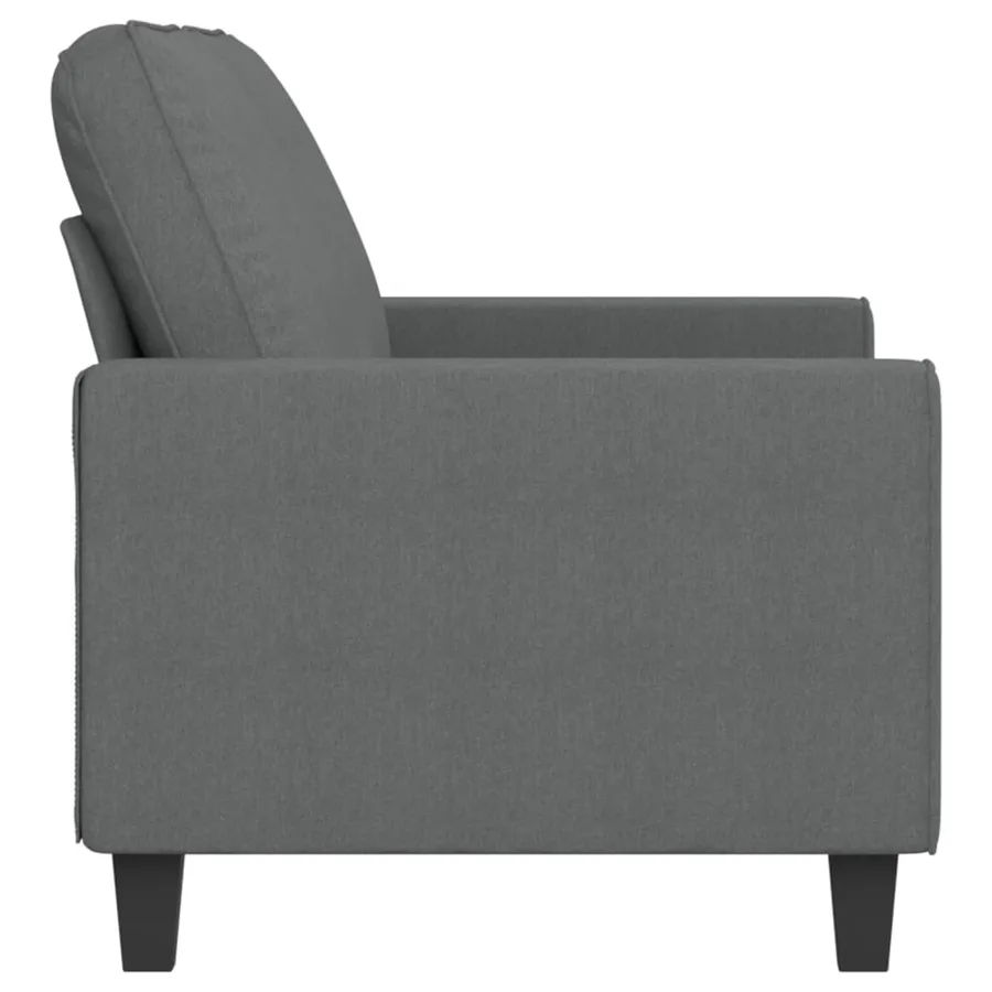 Canapé à 2 places Gris foncé 140 cm Tissu - 4
