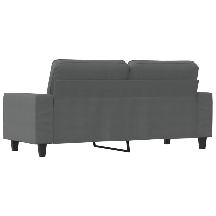 Canapé à 2 places Gris foncé 140 cm Tissu - 5