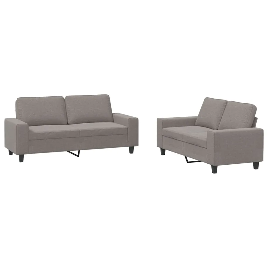 Ensemble de canapés 2 pcs taupe tissu - 2