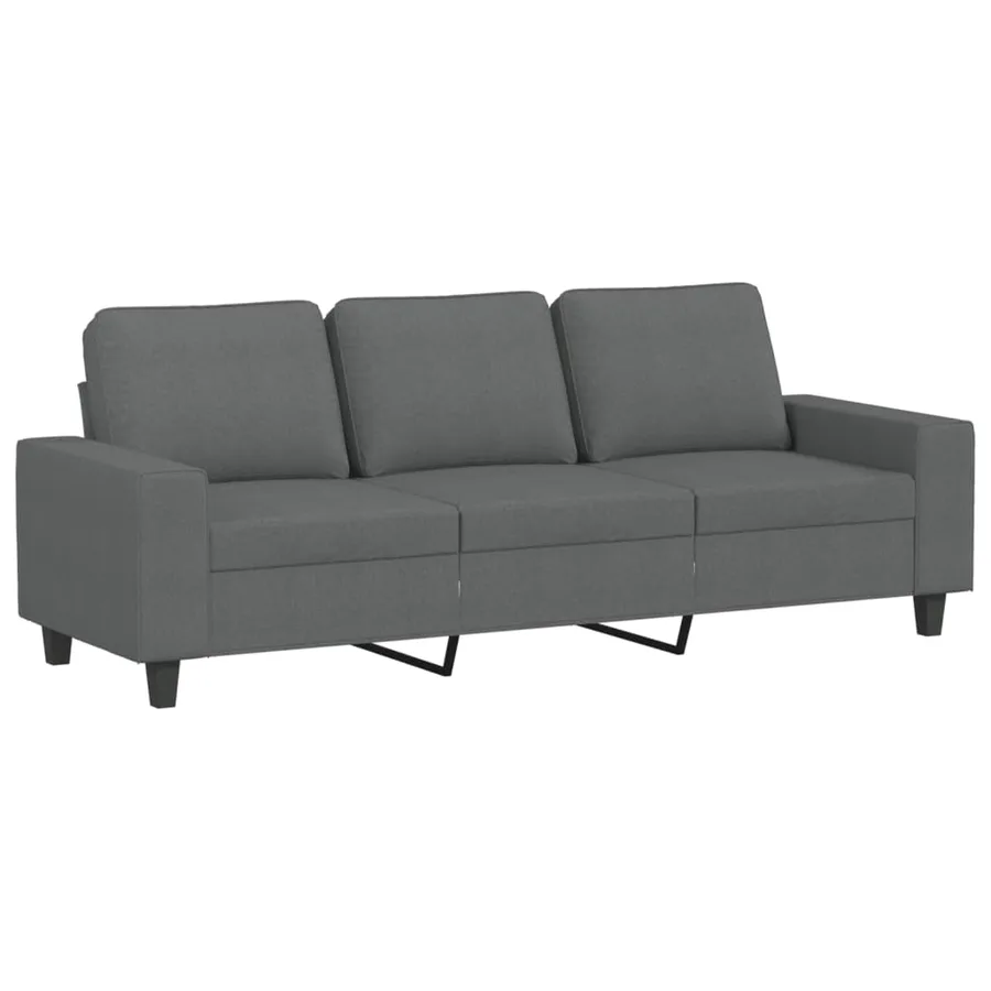 Ensemble de canapés 3 pcs gris foncé tissu - 4