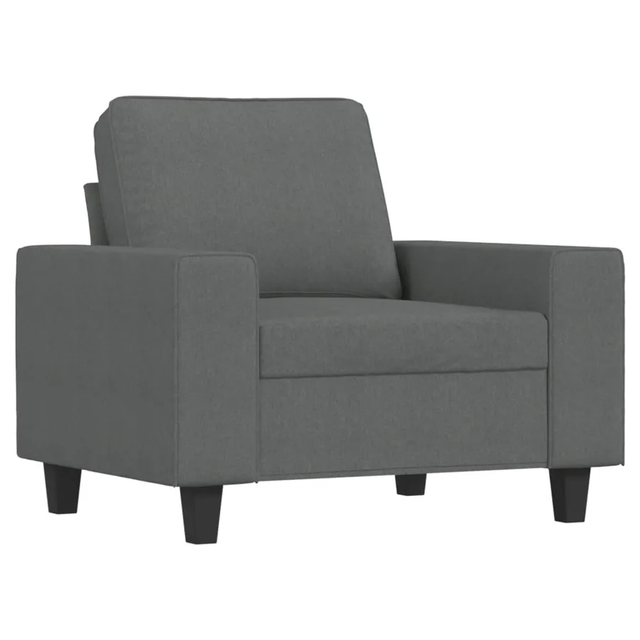 Ensemble de canapés 4 pcs gris foncé tissu - 3