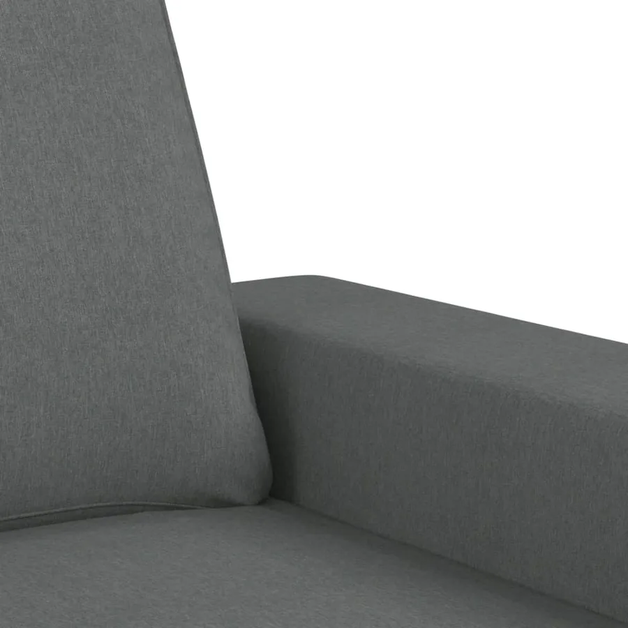 Ensemble de canapés 4 pcs gris foncé tissu - 7