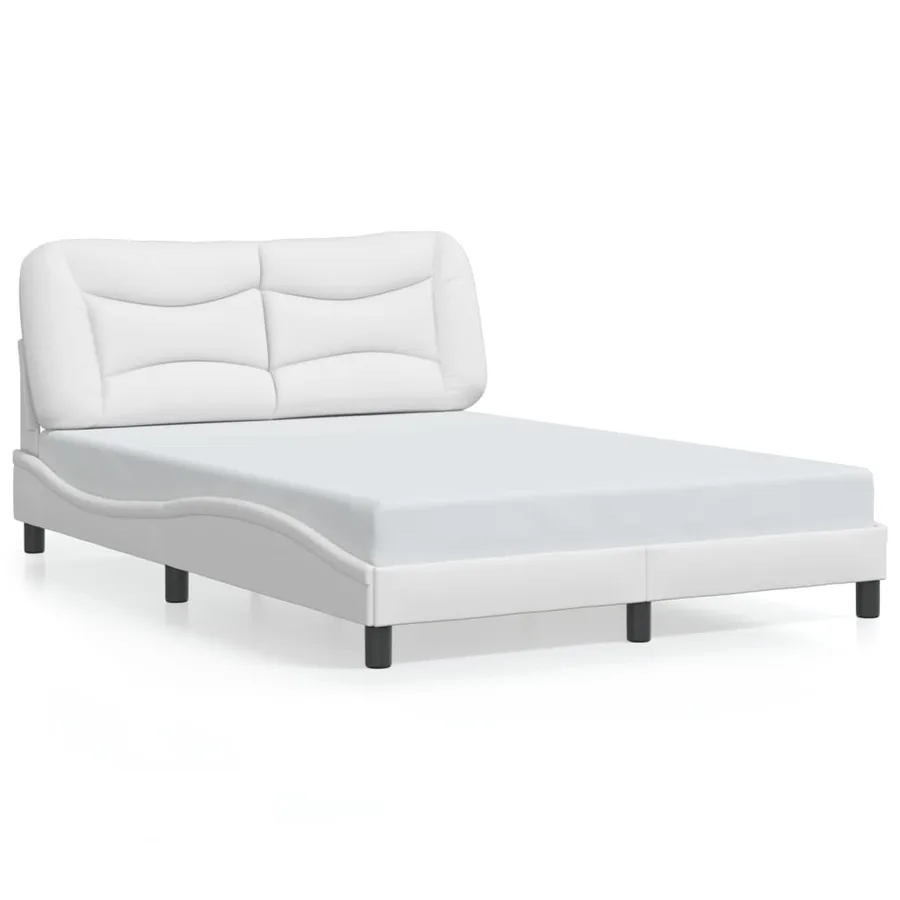 Cadre de lit avec LED sans matelas Hvar blanc 140x200 cm - 5