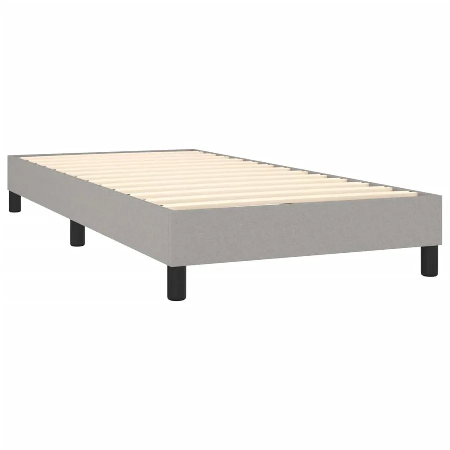 Sommier à lattes de lit avec matelas et LED Gris clair 80x200cm - 5