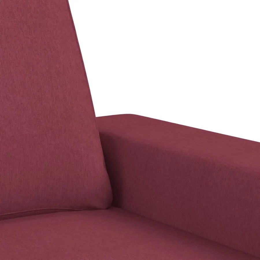 Ensemble de canapés 3 pcs rouge bordeaux tissu - 6