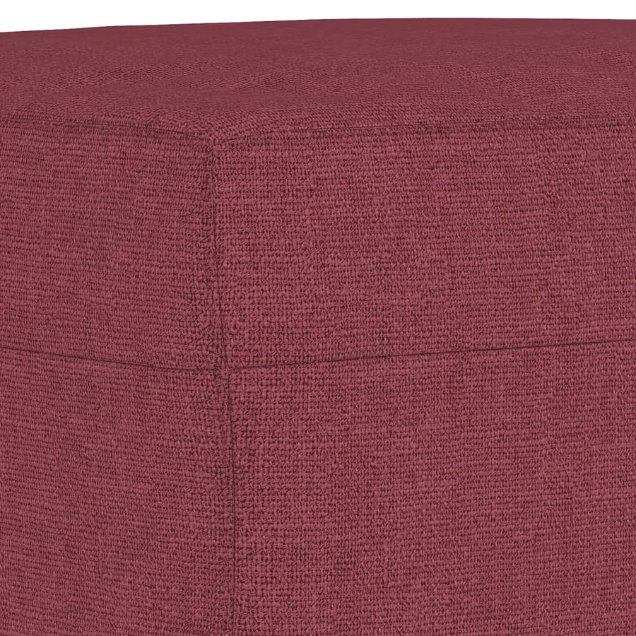 Ensemble de canapés 3 pcs rouge bordeaux tissu - 7