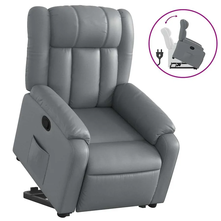 Fauteuil inclinable Gris Similicuir - 2