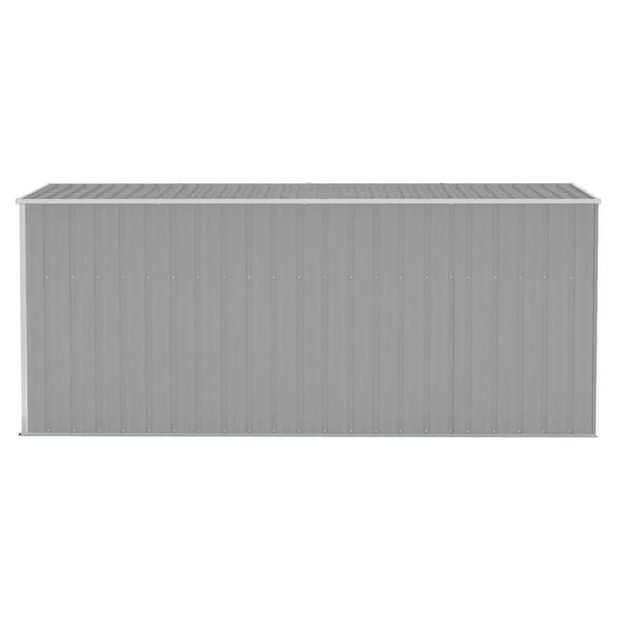 Abri de jardin mural Gris 118x382x178 cm Acier galvanisé - 4