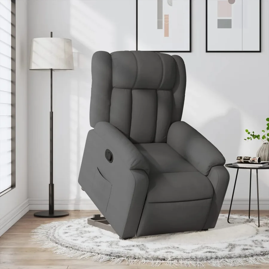Fauteuil inclinable Gris foncé Tissu - 15