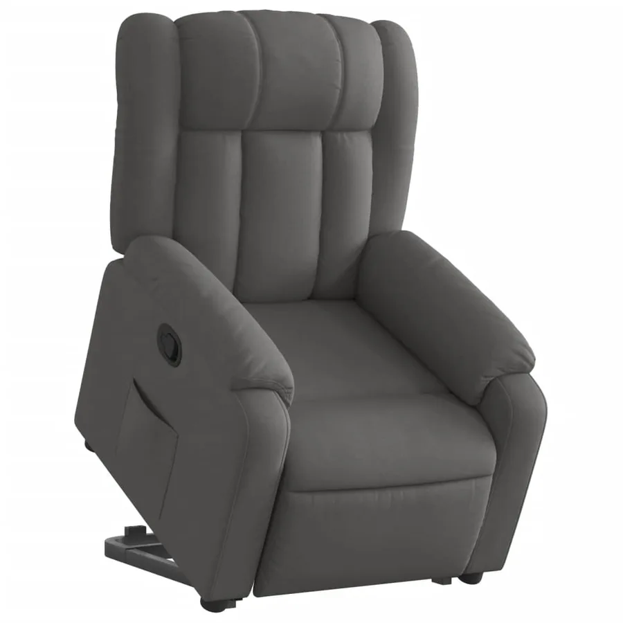 Fauteuil inclinable Gris foncé Tissu - 3