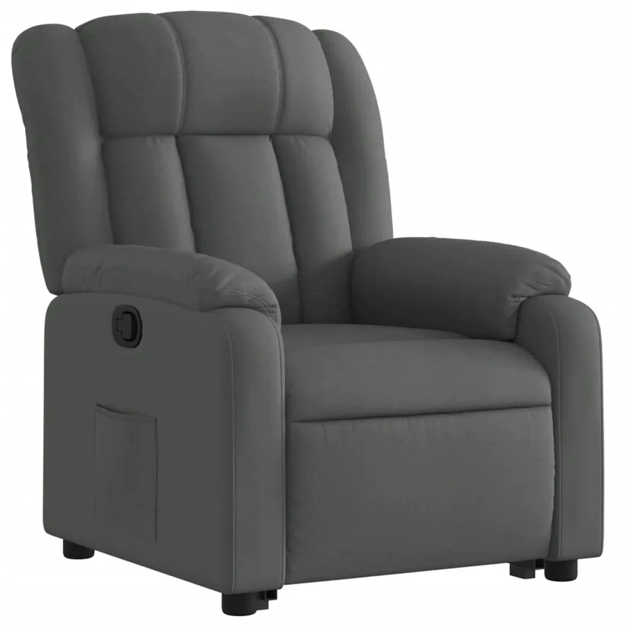 Fauteuil inclinable Gris foncé Tissu - 4
