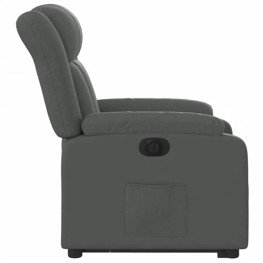 Fauteuil inclinable électrique gris foncé tissu - 10