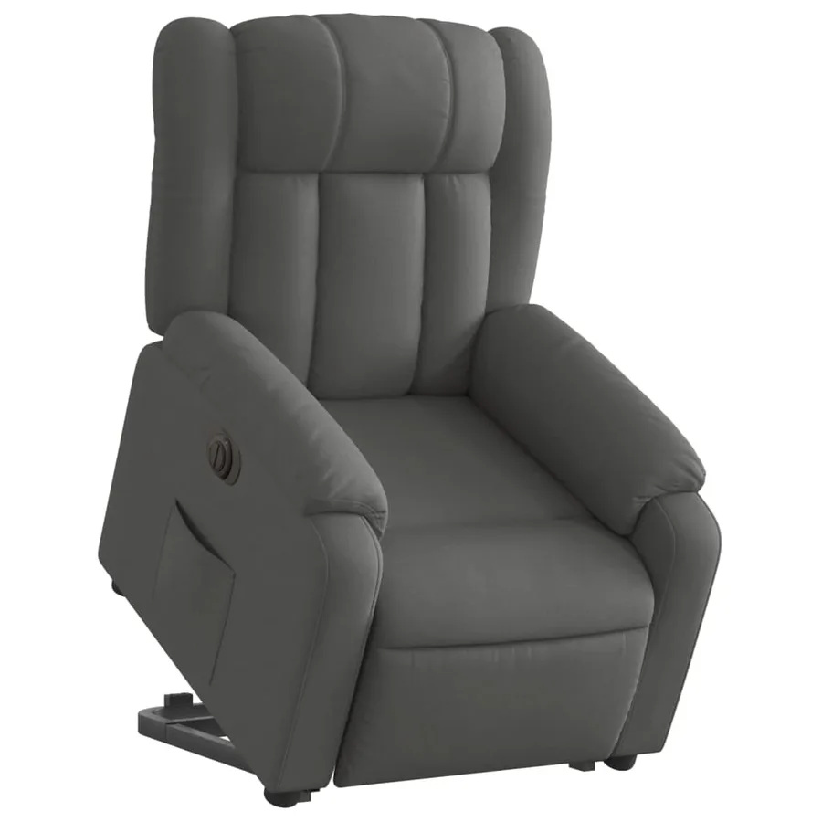 Fauteuil inclinable électrique gris foncé tissu - 3