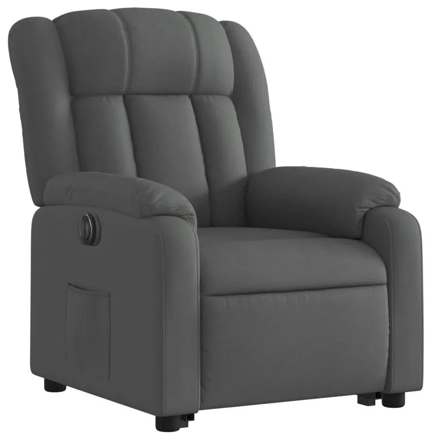 Fauteuil inclinable électrique gris foncé tissu - 4
