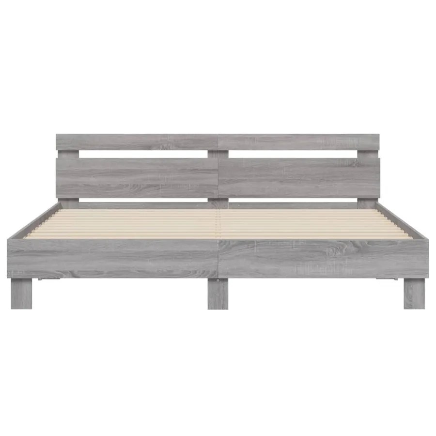 Cadre de lit avec LED sans matelas sonoma gris 180x200 cm - 7