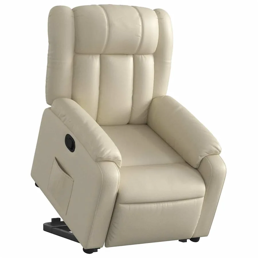 Fauteuil inclinable Crème Similicuir - 3