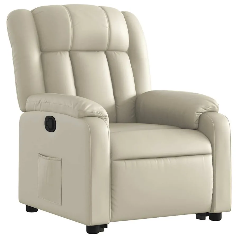 Fauteuil inclinable Crème Similicuir - 4