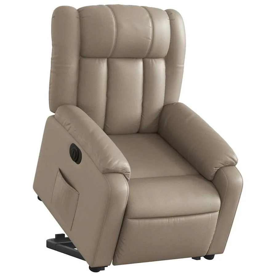 Fauteuil inclinable électrique cappuccino similicuir - 3