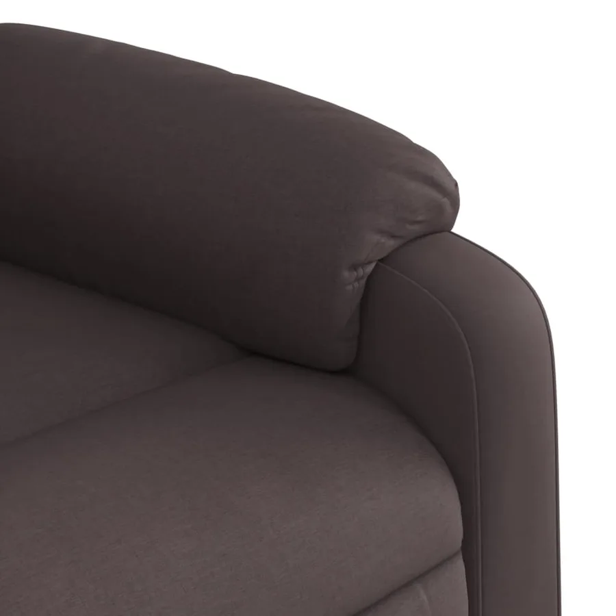 Fauteuil de massage inclinable Marron foncé Tissu - 9