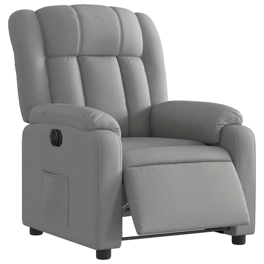 Fauteuil inclinable électrique Gris clair Tissu - 3
