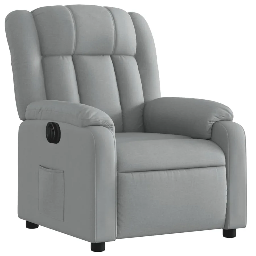 Fauteuil inclinable électrique Gris clair Tissu - 4