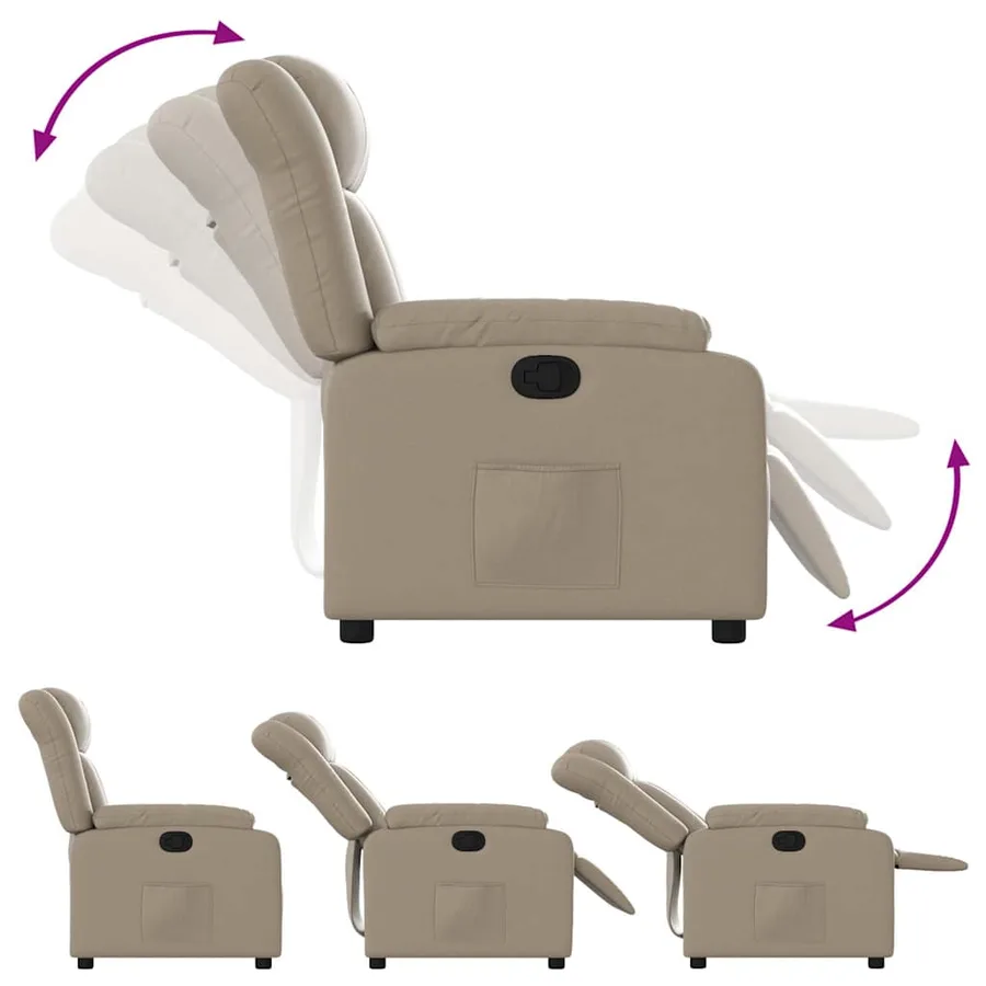 Fauteuil inclinable Cappuccino Similicuir - 4