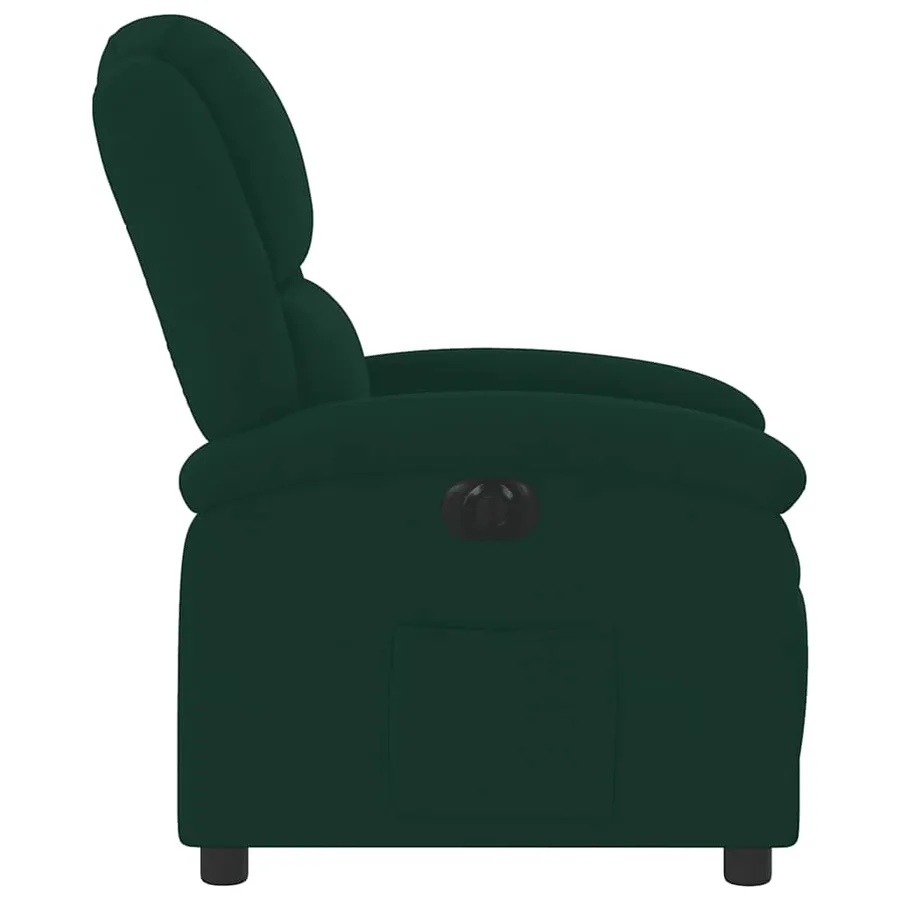 Fauteuil inclinable électrique vert foncé velours - 10