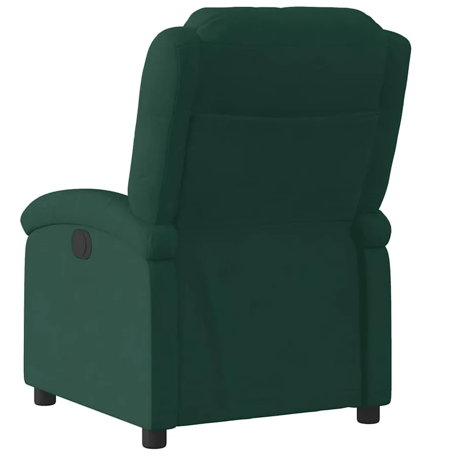 Fauteuil inclinable électrique vert foncé velours - 5