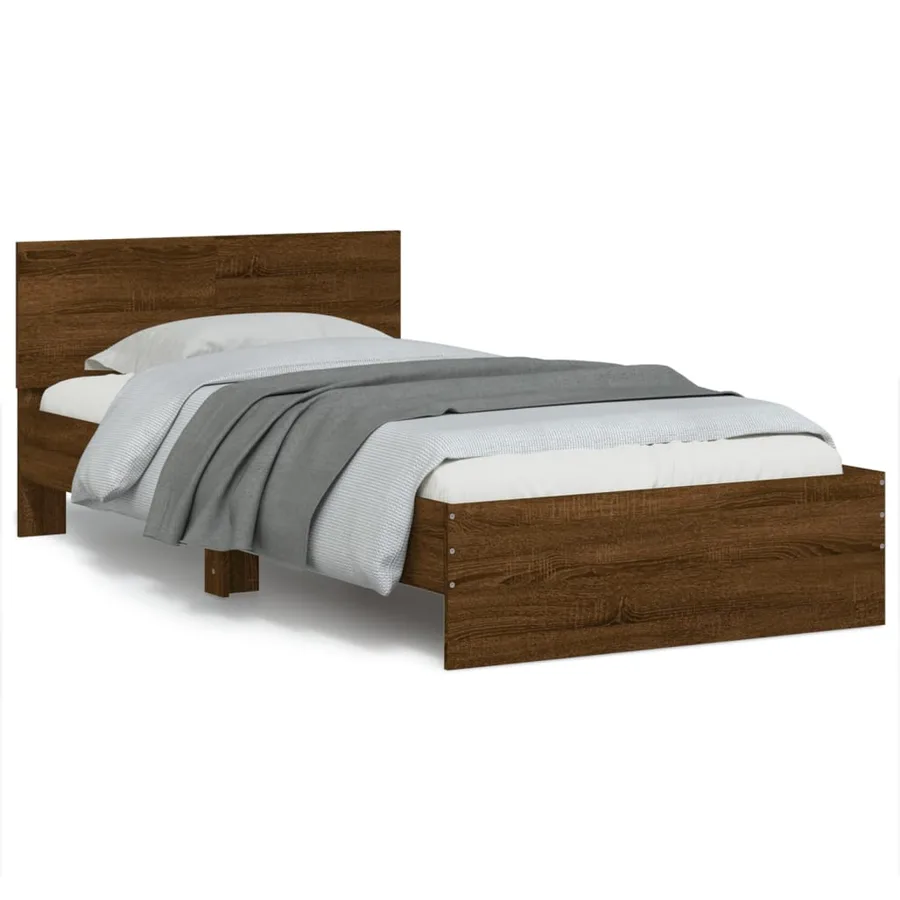 Cadre de lit sans matelas avec tête de lit 100x200 cm - 2