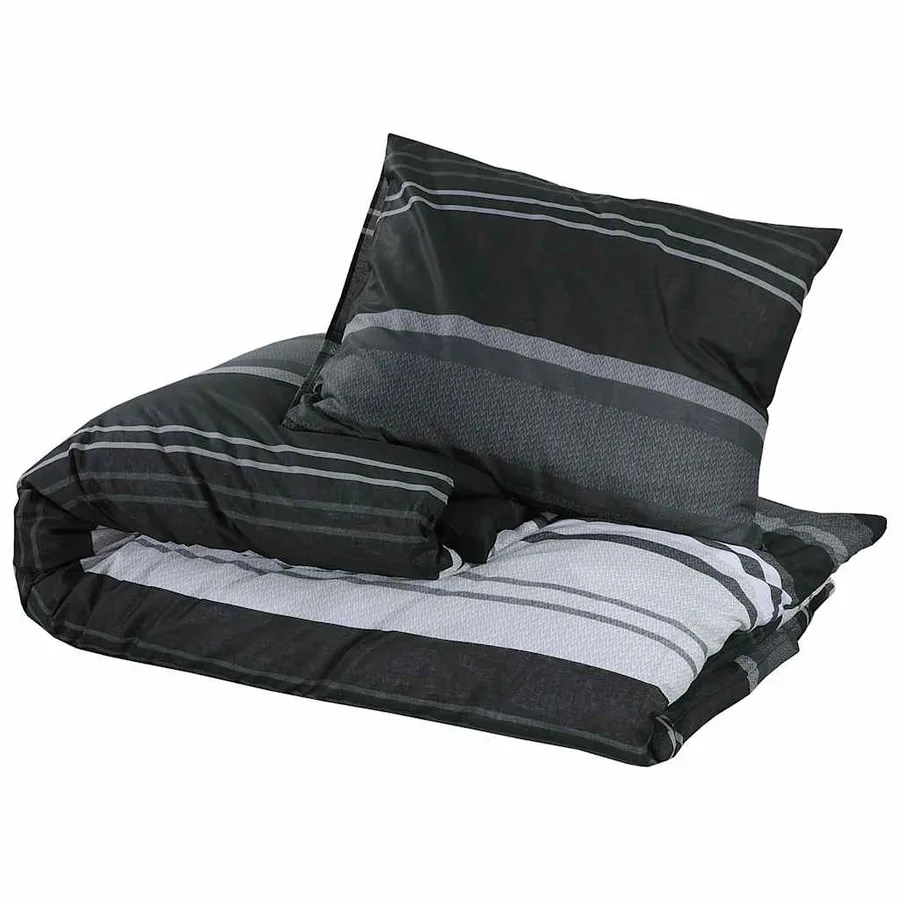 Ensemble de housse de couette noir et blanc 140x200 cm Coton - 3