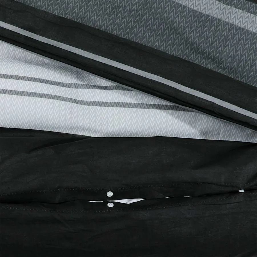 Ensemble de housse de couette noir et blanc 140x200 cm Coton - 4