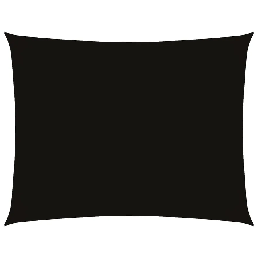 Voile de parasol Tissu Oxford rectangulaire 4x6 m noir - 2