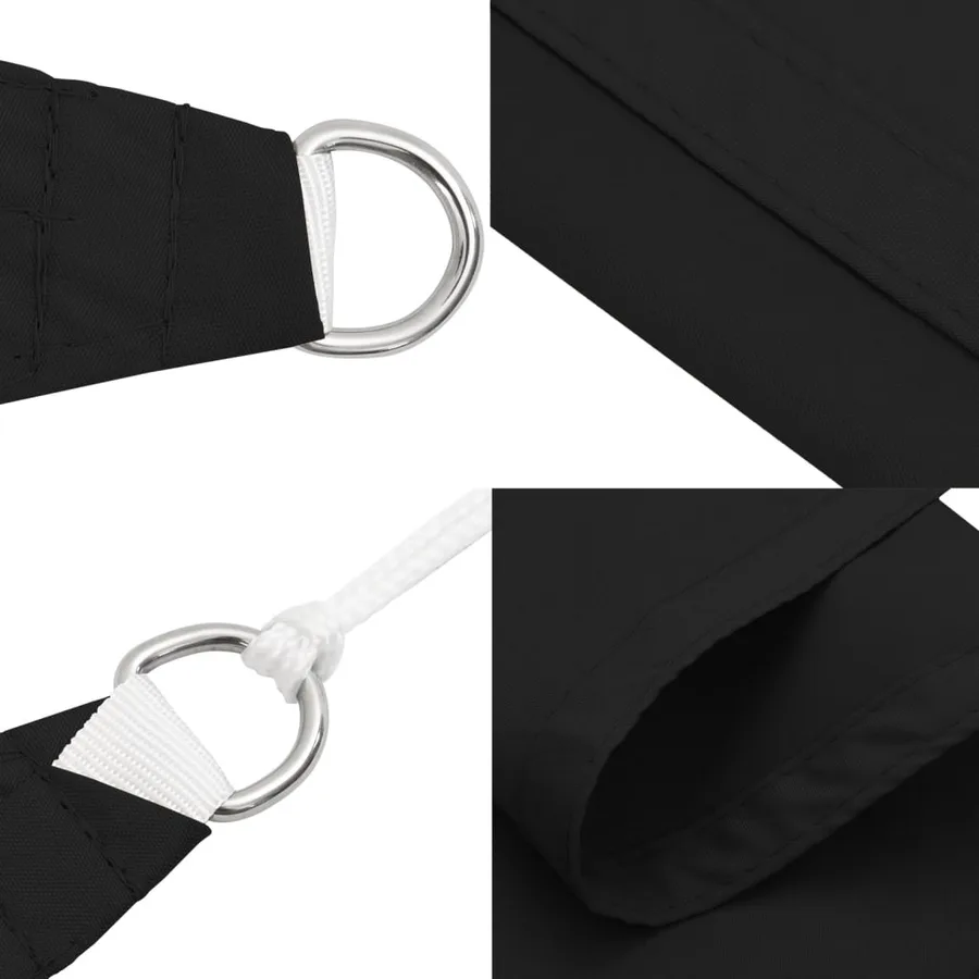 Voile de parasol Tissu Oxford rectangulaire 4x6 m noir - 7
