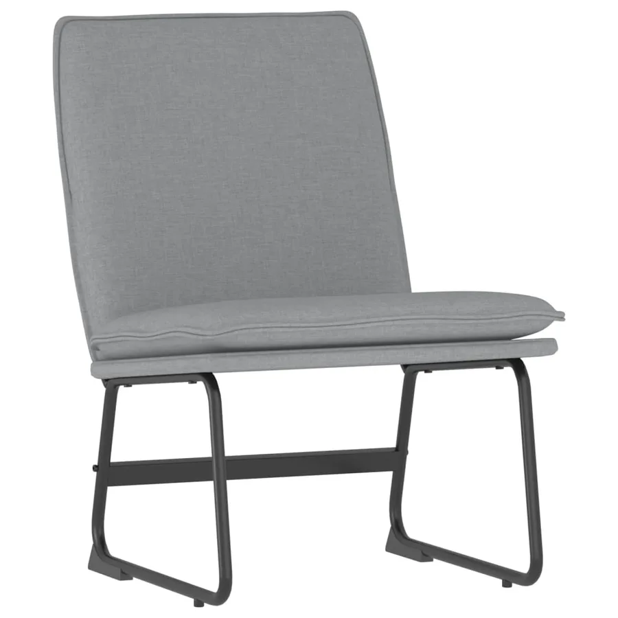 Chaise longue Gris clair 52x75x76 cm Tissu - 2