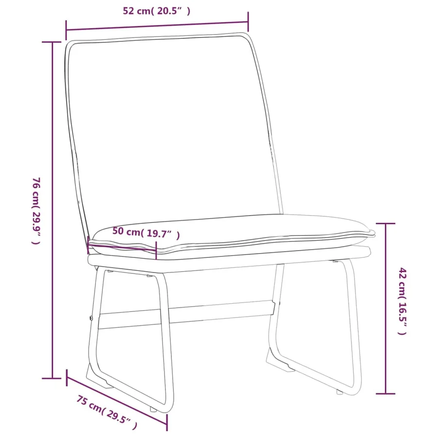 Chaise longue Gris clair 52x75x76 cm Tissu - 8