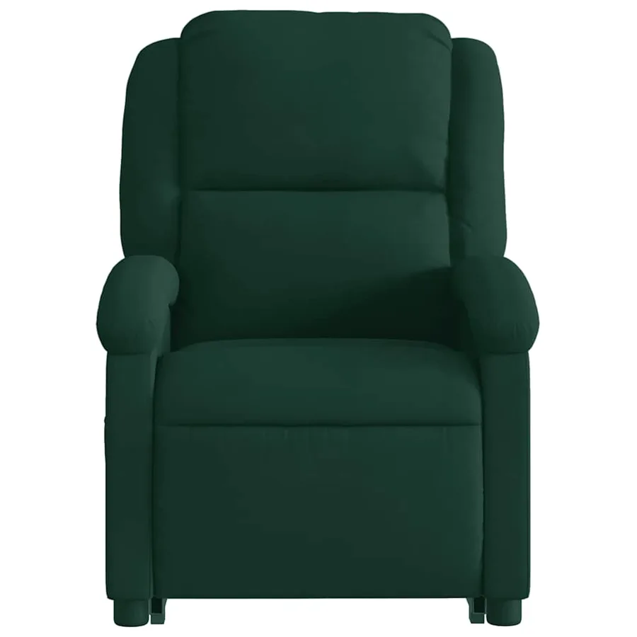 Fauteuil inclinable électrique vert foncé velours - 9