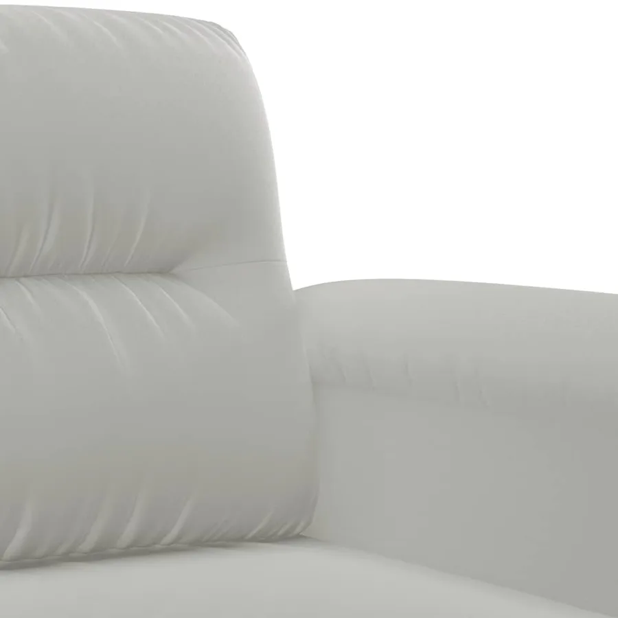 Ensemble de canapés 2 pcs coussins Gris clair Tissu microfibre - 6