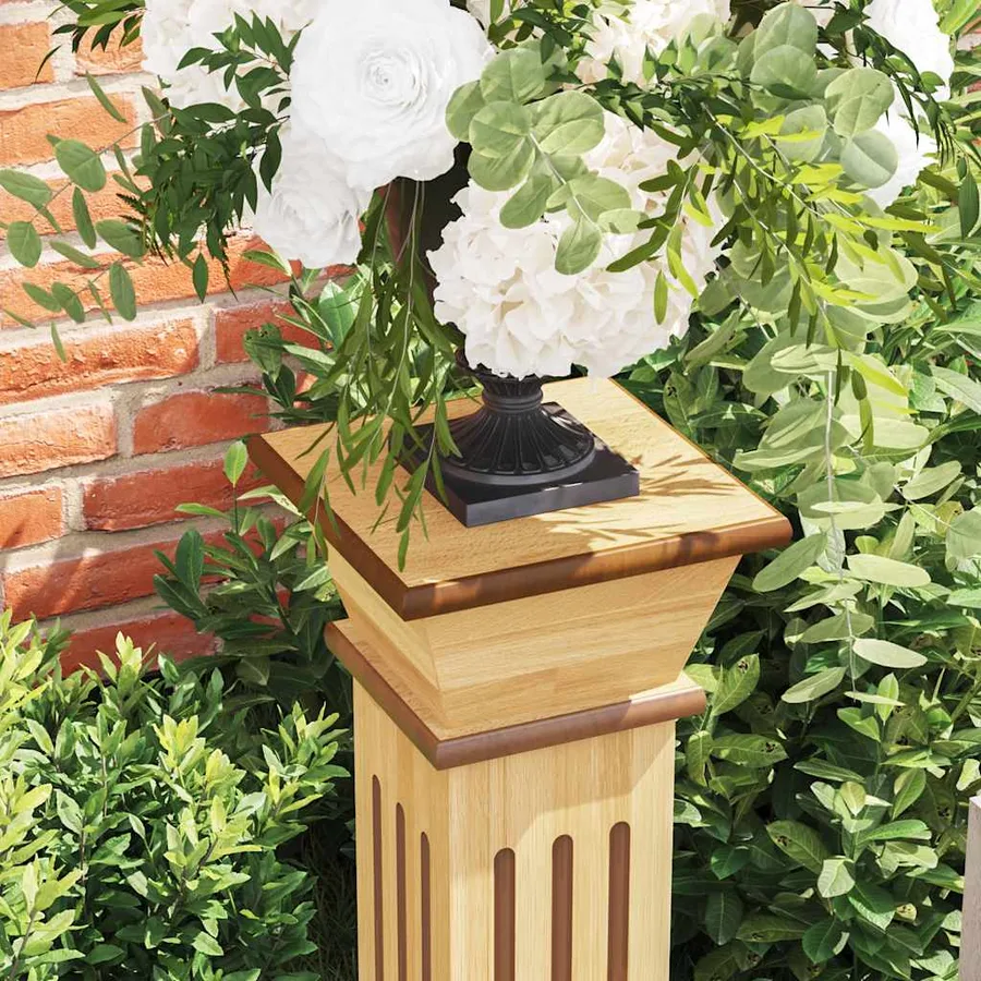Support pilier carré à plantes Bois clair 17x17x66 cm MDF - 4