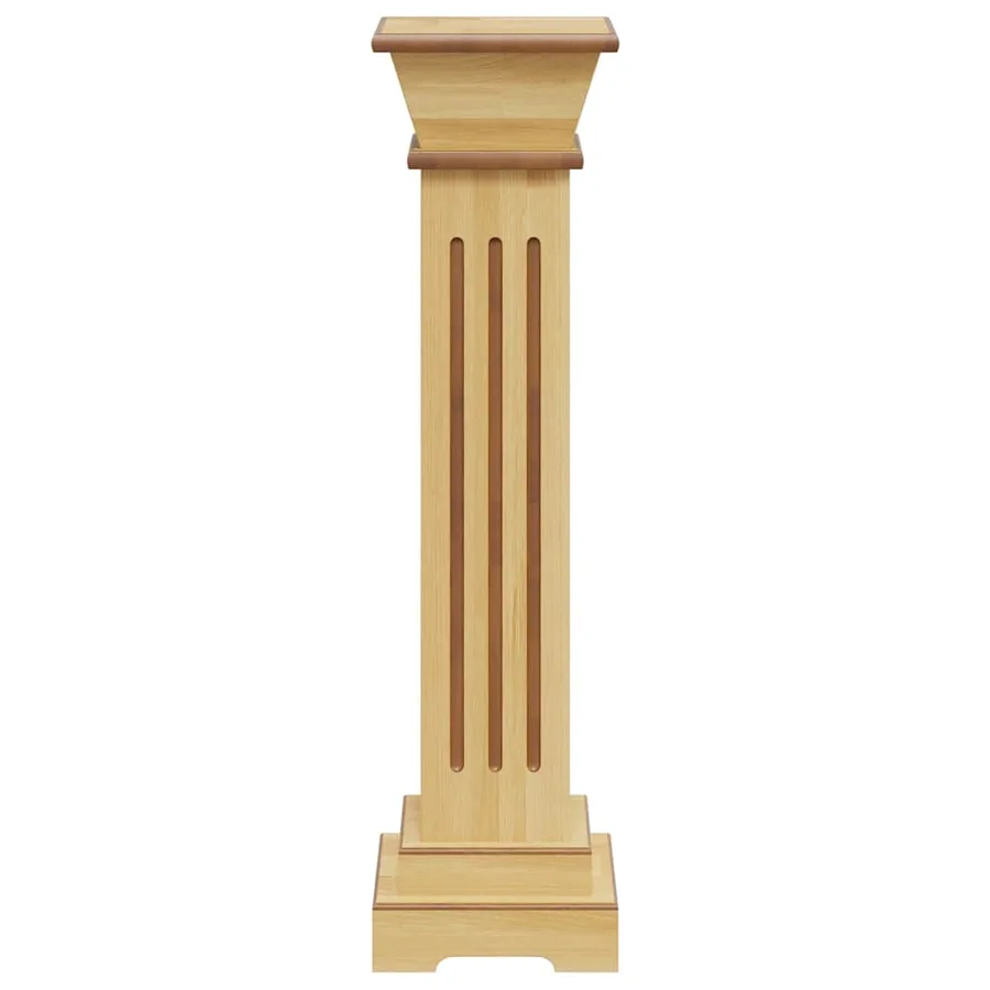 Support pilier carré à plantes Bois clair 17x17x66 cm MDF - 5