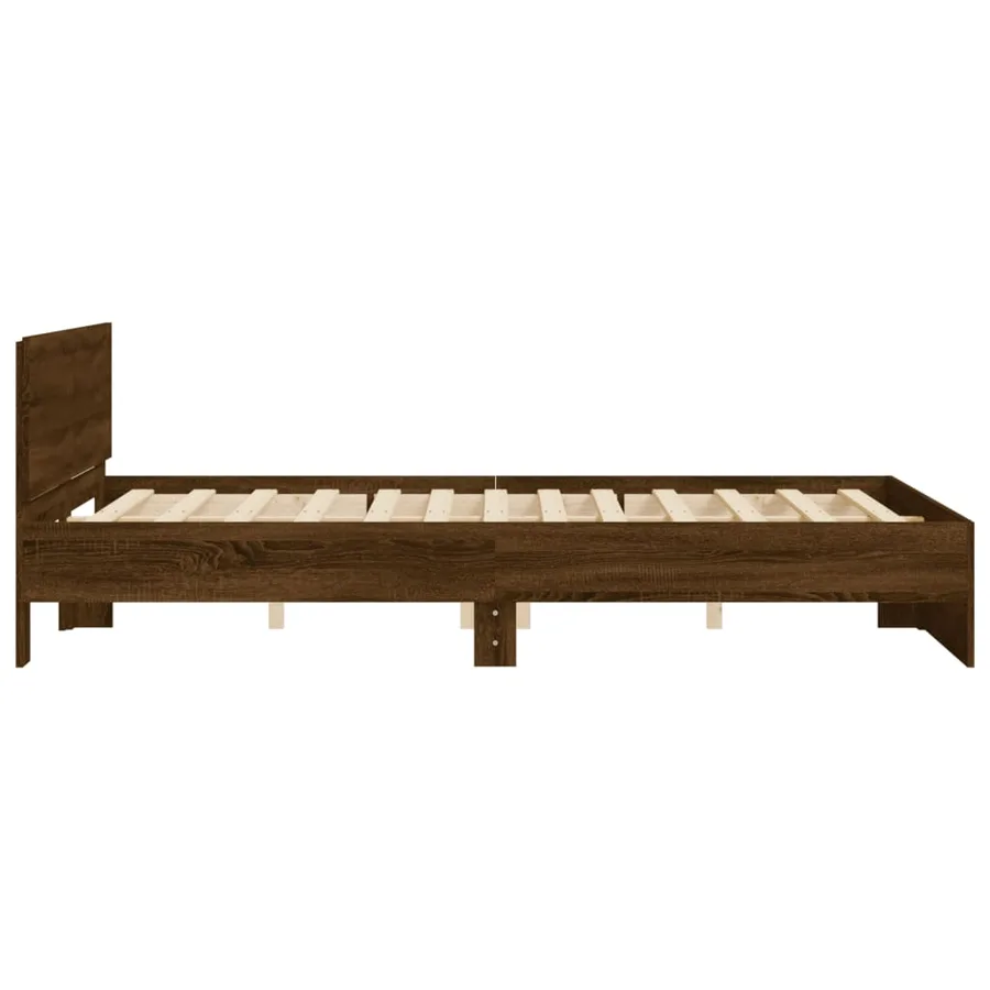 Cadre de lit sans matelas chêne marron 150x200 cm - 6