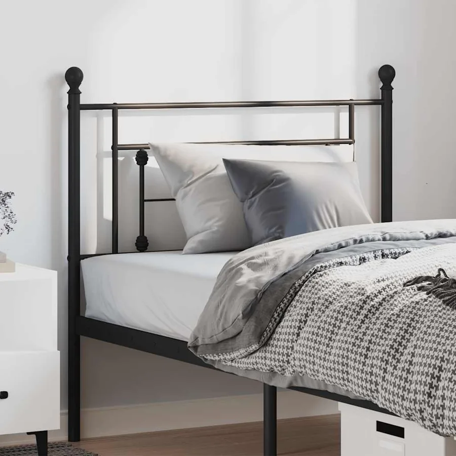 Tête de lit de remplacement métal noir 100 cm